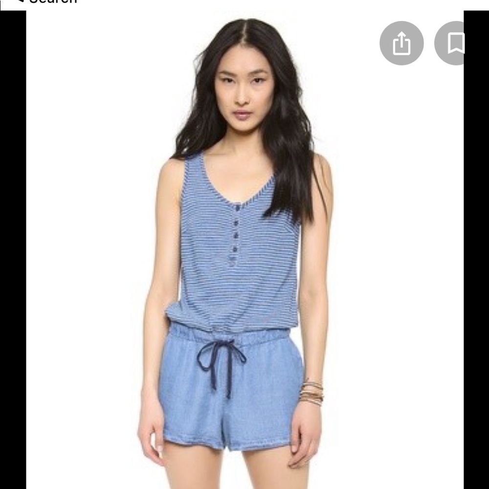 Splendid Chambray/Striped Romper